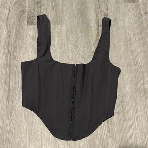 Gray Corset Top